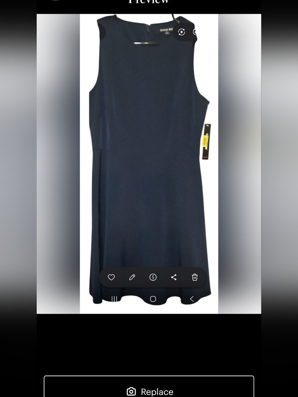 Navy blue sleeveless dress by the contemporary fashion brand Gianni Bin